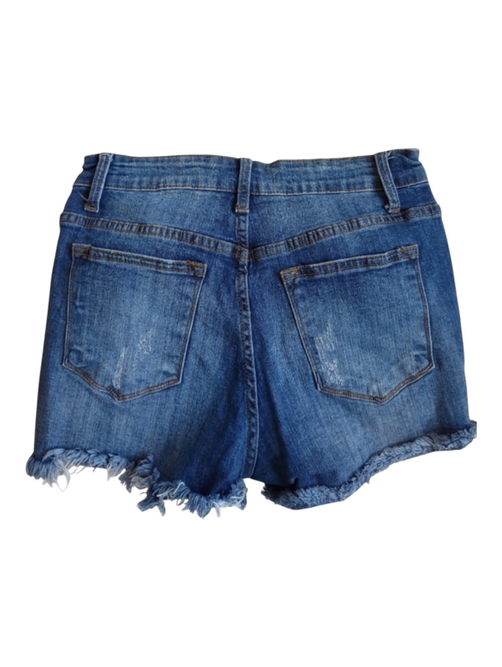 Shorts KANCAN High Rise Denim Distressed 28 Blue High Waisted Large